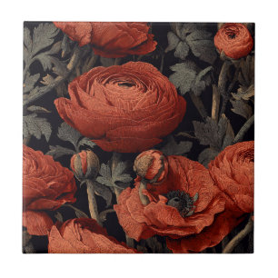Beautiful Mediterranean Ranunculus Tiles