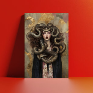 Beautiful Medusa - Greek Art Nouveau Portrait 02 Postcard