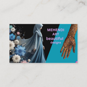 Beautiful Mehendi Art Design Business Card