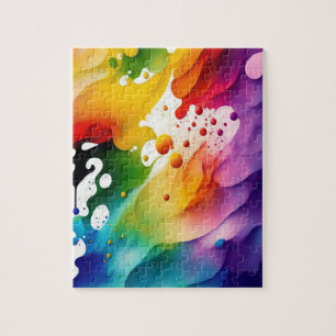 Beautiful Melting Colours Splash Abstract Jigsaw Puzzle