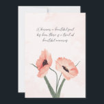 Beautiful Memories Sympathy Card<br><div class="desc">Let your friends or family know that you are thinking of them on the anniversary of the loss of a loved one. This 5" x 7" flat sympathy card had a single watercolor orange poppy on the front with the message, "Wherever a beautiful soul has been, there is a trail...</div>