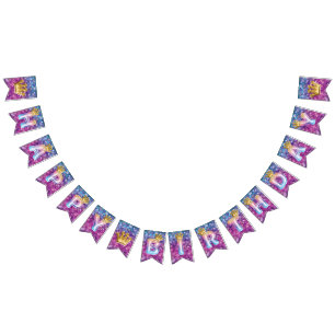 Beautiful Mermaid Birthday Balloon Foil Letters Bunting