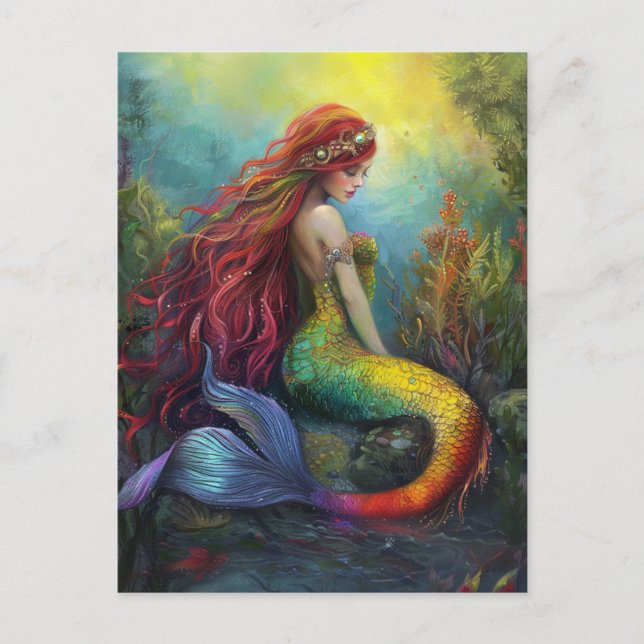 Beautiful Mermaid Postcard (Front)