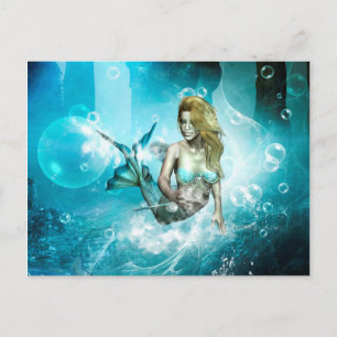 Beautiful mermaid postcard