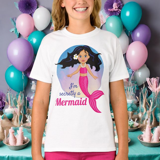 Beautiful Mermaid Princess Under the Sea Girls T-Shirt (Creator Uploaded)