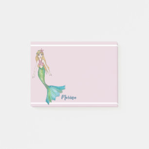 Beautiful Mermaid with Blonde Hair Post-it Notes