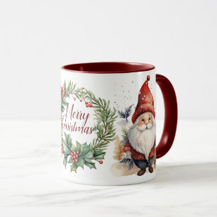 Beautiful Merry Christmas Gnome Mug
