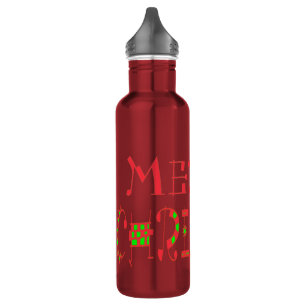 Beautiful Merry Christmas Text Pattern Design Art 710 Ml Water Bottle