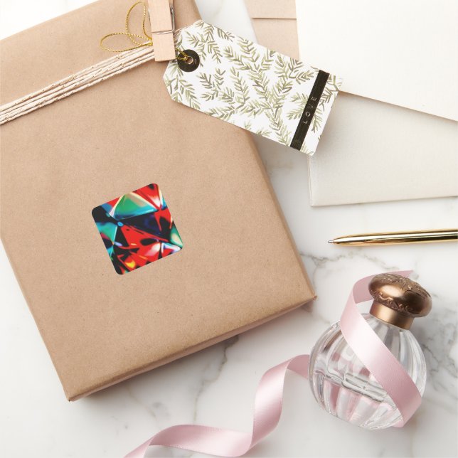 Beautiful Mess Of Colours Square Sticker (Gifting)