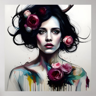 Beautiful messy Woman Poster