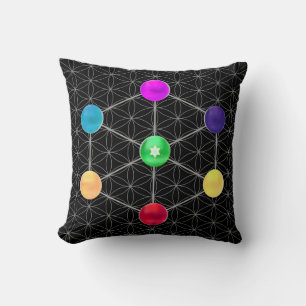Beautiful Metatron's Cube Cushion