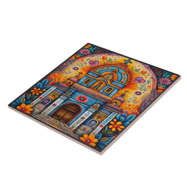 Beautiful Mexican Art Tile (Side)