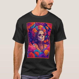Beautiful Mexican Catrina Spanish Catrina Mexicana T-Shirt
