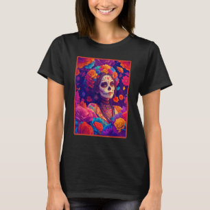 Beautiful Mexican Catrina Spanish Catrina Mexicana T-Shirt
