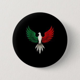 Beautiful Mexican Flag Dove Patriotic Peace Bird A 6 Cm Round Badge