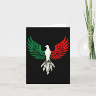 Beautiful Mexican Flag Dove Patriotic Peace Bird A Card