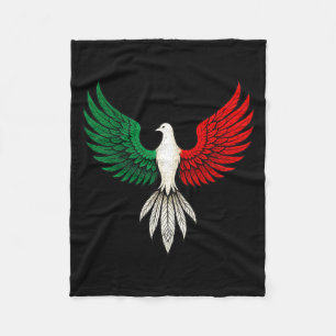 Beautiful Mexican Flag Dove Patriotic Peace Bird A Fleece Blanket