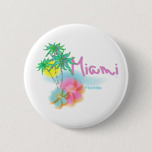 Beautiful Miami Florida 6 Cm Round Badge
