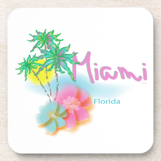 Beautiful Miami Florida Coaster (Front)