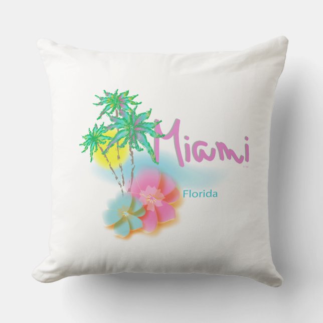 Beautiful Miami Florida Cushion (Front)