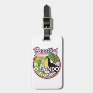 Beautiful Miami Orlando travel logo Luggage Tag