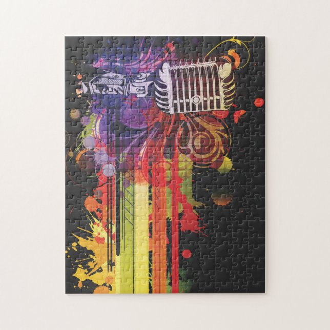 Beautiful Microphone Jigsaw Puzzle (Vertical)
