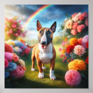 Beautiful Miniature Bull Terrier Poster