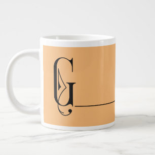 Beautiful Minimalist Elegant Monogram G Large Coffee Mug