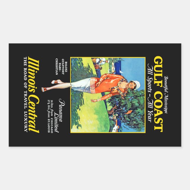 Beautiful Mississippi ~ Gulf Coast Rectangular Sticker (Front)