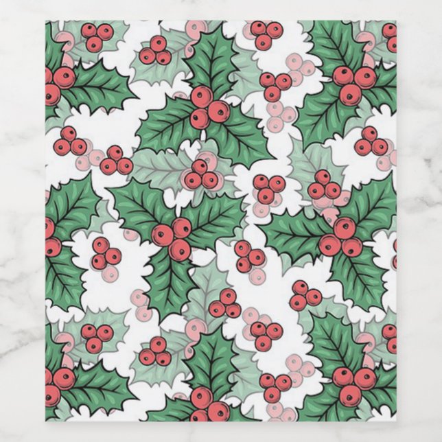 Beautiful Mistletoe Wine Label (Single Label)