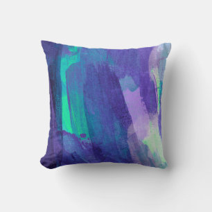 Beautiful mixed media painting. Trendy hand painte Cushion