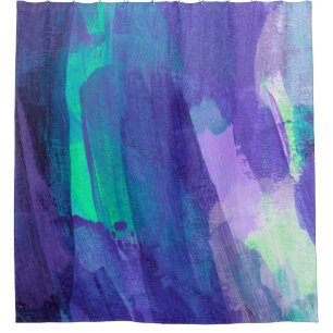 Beautiful mixed media painting. Trendy hand painte Shower Curtain
