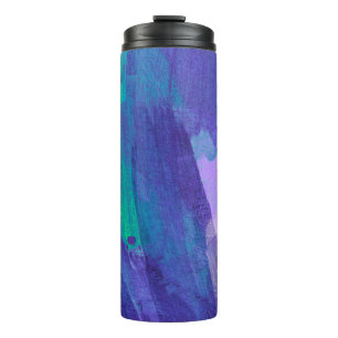 Beautiful mixed media painting. Trendy hand painte Thermal Tumbler