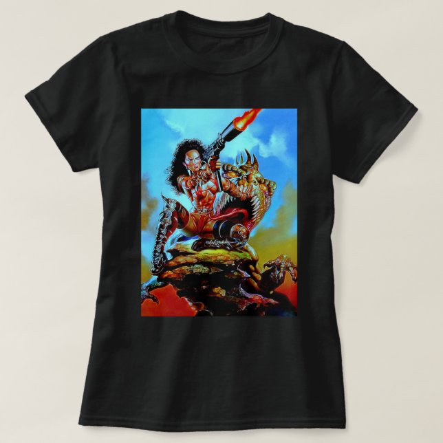 Beautiful Model Julie Strain Neon Pin Up Womens Ba T-Shirt (Design Front)