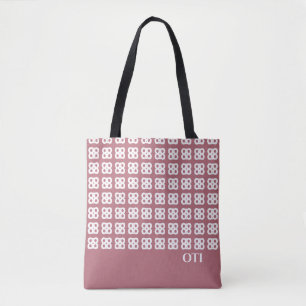 Beautiful modern abstract pattern on rose gold tote bag