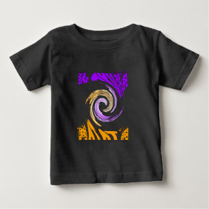 Beautiful Modern Art Design: Purple and Gold Whirl Baby T-Shirt