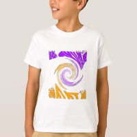 Beautiful Modern Art Design: Purple and Gold Whirl
