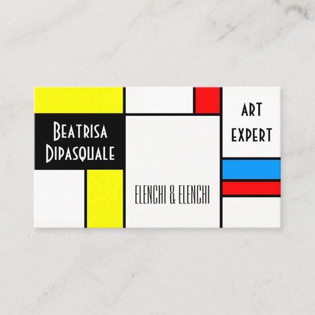 Beautiful Modern Art unique customisable Business Card (Front)