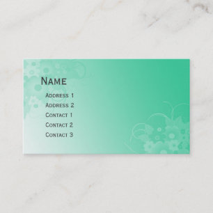 Beautiful modern floral design pocket calendar business card