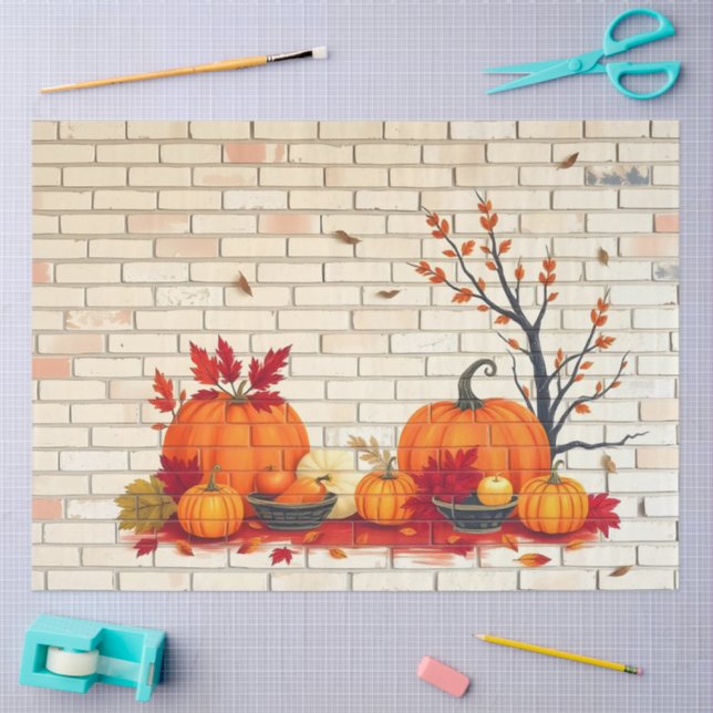 Beautiful Modern Happy Thanksgiving Fall Tissue Paper (Craft)