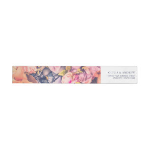 Beautiful Modern Large Floral Background Wrap Around Label