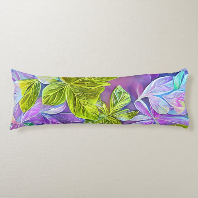 Beautiful Modern Leafy Pattern Body Cushion (Front)