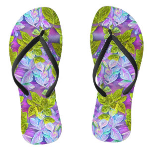 Beautiful Modern Leafy Pattern Jandals