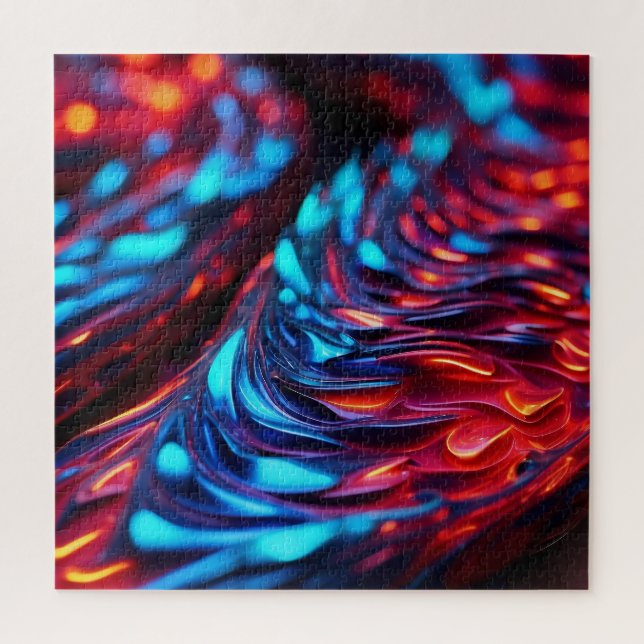 Beautiful modern neon art jigsaw puzzle (Vertical)