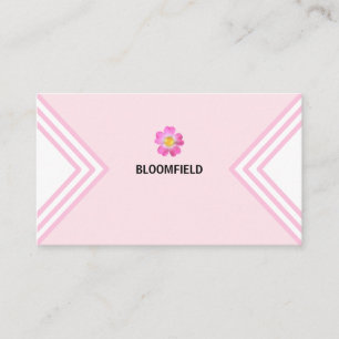 Beautiful Modern Pink & White Business Card