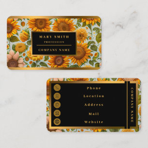 Beautiful Modern Sunflower Collection Business Card