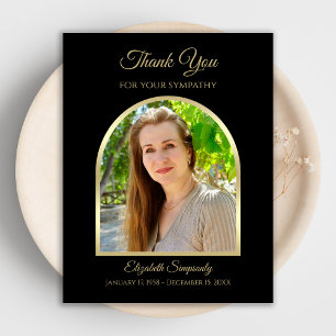Beautiful Modern Sympathy Thank You Photo Card