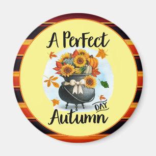 Beautiful Modern Thanksgiving Autumn Collection Magnet
