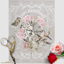 Beautiful modern vintage texture rose France