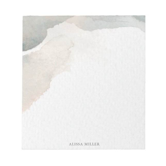 Beautiful Modern Watercolor Abstract Artistic Notepad (Front)